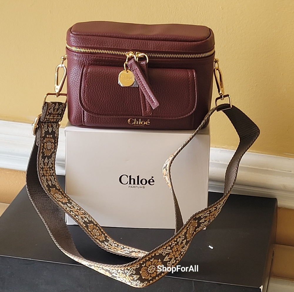 Chloe Burgundy Crossbody Bag - Picture 10 of 15